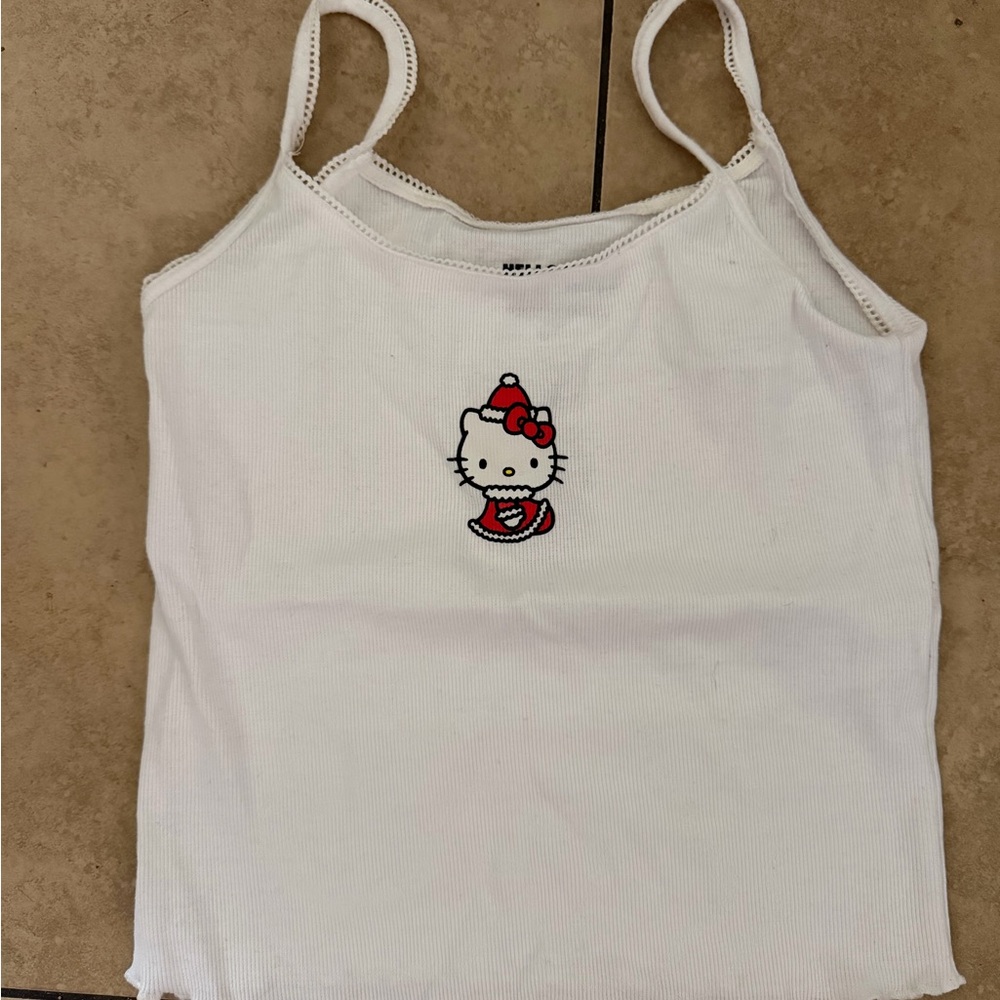 Aeropostale White Hello Kitty And Friends Ribbed Cami Tank